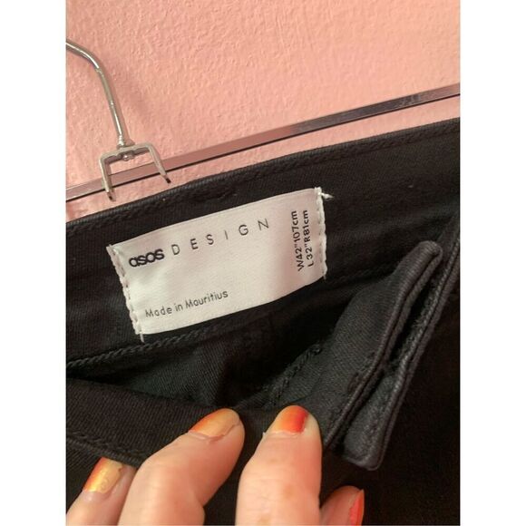 ASOS Design Mens Black Denim Classic Skinny Jeans Size 42x32 NWT - Picture 6 of 11